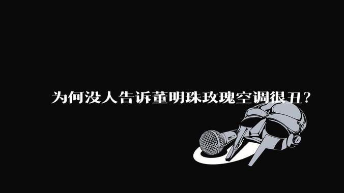 为何没人告诉董明珠玫瑰空调很丑？